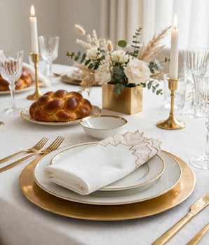 GEOMETRIC CHEVRON BORDER NAPKIN