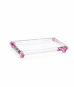RIM CRYSTAL PINK VANITY TRAY CT009
