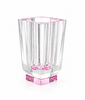 RIM CRYSTAL PINK VASE CV173