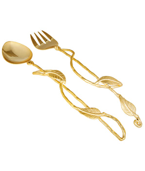 Gold Leaf Salad Server 2PC. SSL947G