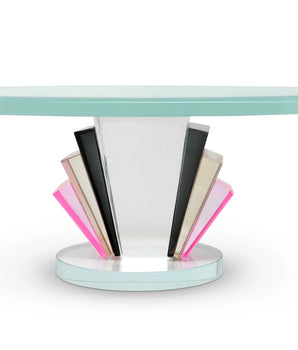 CRYSTAL CAKE STAND WITH TRI COLOR BASE VCP3975