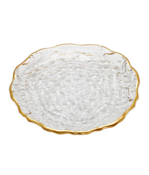 Crushed Glass Dessert Plates  S/4 CP2522
