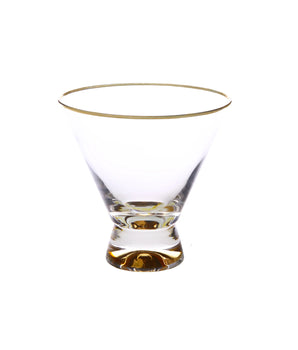 Set Of 6 Dessert Cups W/ Gold Base And Rim DG853