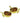 GOLD SALT APPLE DISH W/ SPOON S/2 SPH806