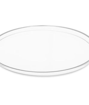 Glass Chargers W/ Silver Rim S/4 CC2224S