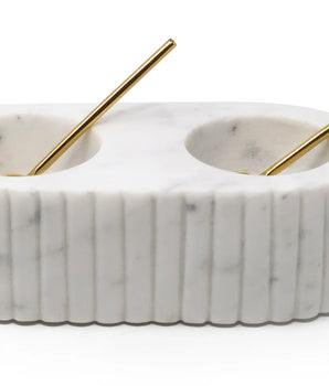 Marble Salt & Pepper Dish With Spoon SP3899