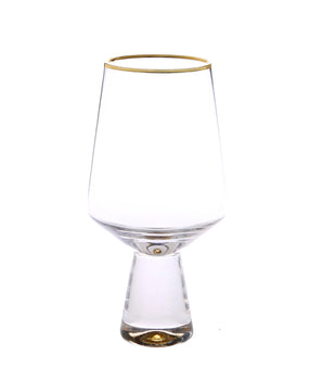Short Stem Glasses W/ Gold Design S/6 WG851