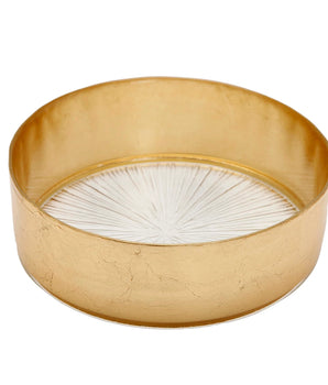 Crystal Glass Bowl W/ Gold Border CB3368