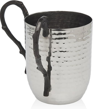 Hammered Wash Cup Twig Handles 94969