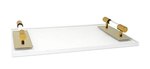 Acrylic Tray W/ Gold Handles VAT2763
