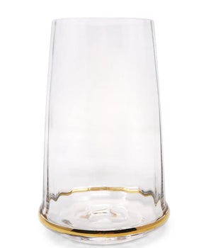 Highball Glasses with Gold Bottom Rim S/6 VHB3906