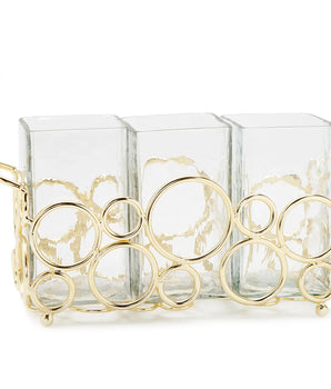 GOLD LOOP DESIGN CUTLERY HOLDER CA2799