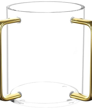 Acrylic Wash Cup - Gold Metal Handle
