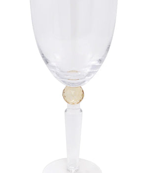 Wine Glasses With Amber Ball On Stem VWN4115