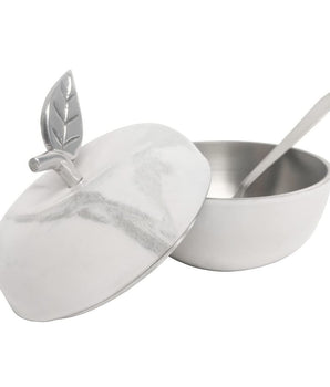 White Marble Apple Jam Jar 96770