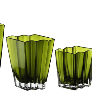 Chevron Vase Green