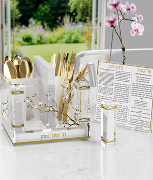 Botanical Blooms Cutlery Holder W/ Salt & Bencher Set CHSDBB01