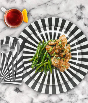 BL/WH STARBURST 15" VINYL PLACEMAT S/4 VP150002