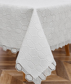 BEEHIVE LACE LINED TABLECLOTH