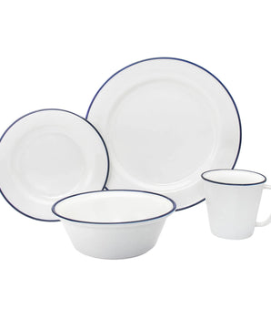 Bistro Blue Band S/4 Porcelain 70414