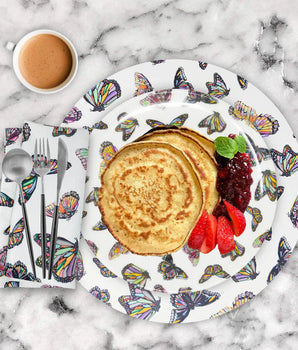 BUTTERFLIES 20.5" FAUX LINEN NAPKIN S/4 LN200009