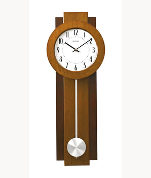 Walnut Pent Wall Clock C3383
