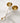 Porcelain Salad Server Set White - Gold CER-2632-WG