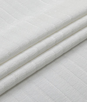 Chenille Caterpillar White Tablecloth