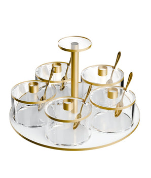 Classic Swivel Dip Dish (5 Dishes) - Gold DDCS01LG