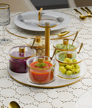 Classic Swivel Dip Dish (5 Dishes) - Gold DDCS01LG