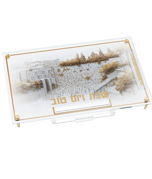 Elevated Stone Challah Board with Crumb Drawer CHBCDES01
