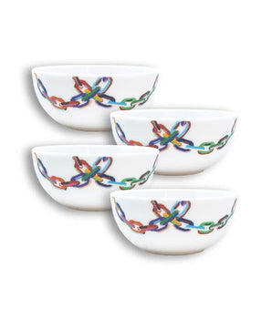 LARGE CHAIN LINK 6" BOWL MELAMINE S/4 MB60008