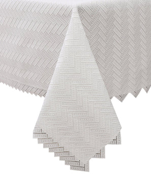 CHEVRON LACE LINED TABLECLOTH