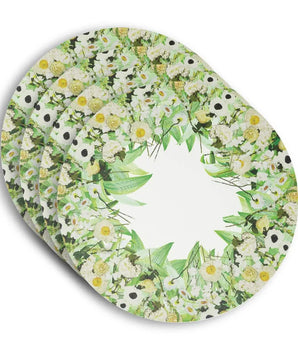 CREAM FLORAL GARDEN 15" VINYL PLACEMAT S/4 VP150004A
