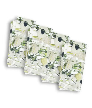 CREAM FLORAL GARDEN 20.5" FAUX LINEN NAPKIN S/4 LN200004