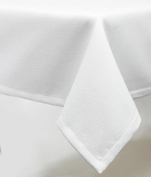 Crinkle White Tablecloth