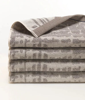 DUBAI HAND TOWEL BROWN/IVORY