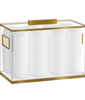 Edged towel box - Gold  TBC01G
