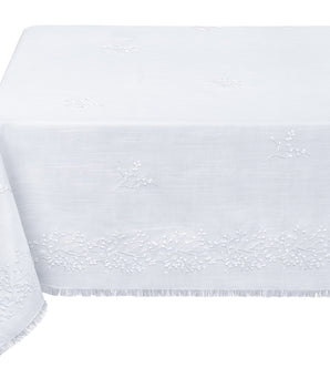 FINESSE WHITE TABLECLOTH