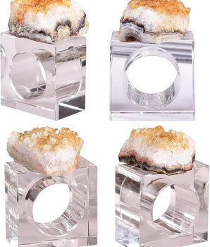 Geode Gold Napkin Rings Set/4 45101