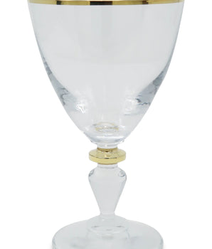 Water Glass W/ Gold Accent S/6 GWG2877