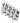 GRAYSCALE FLORAL GARDEN FAUX LINEN NAPKIN S/4 LN200005