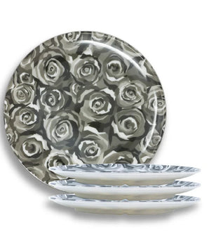 ROSES 11" DINNER PLATE MELAMINE S/4  MD110010