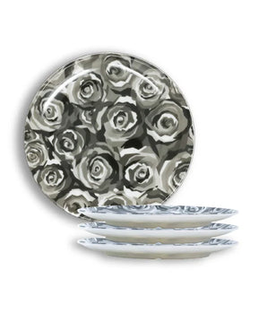 ROSES 9" SALAD PLATE MELAMINE S/4 MS90010