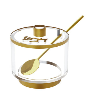 HONEY DISH W/ GOLD BASE HJB01G