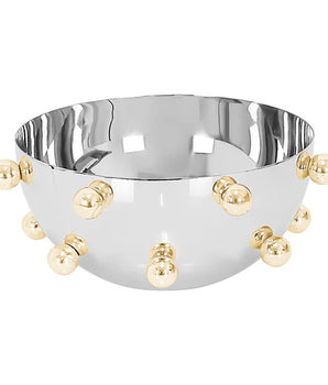 Small Serving Bowl with Gold Balls K-BGBC-GD-S