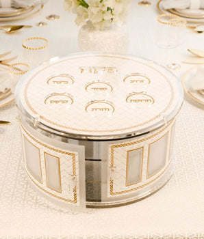 Woven leather tiered kareah - Gold KPL03G