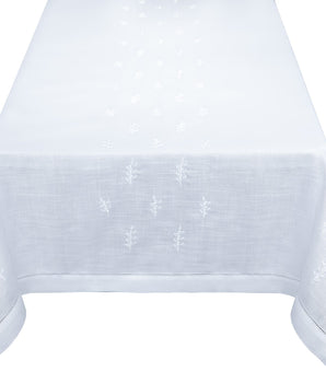 LAUREL WHITE TABLECLOTH