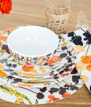 AUBURN BOUQUET 9" SALAD PLATE MELAMINE S/4 MS90006