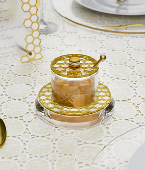 Honeycomb Honey Dish v.2  Gold HJHC02G